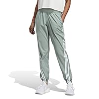adidas Performance Train Icons 3-Stripes Woven Women's Joggers, Silver Green/White, Medium