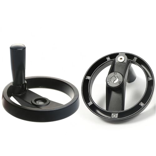 OEVXZDCIR 2 Spoke Hand Wheel Hole Diameter 10-20mm Foldable Hollow Handwheel with Folding Revolving Handle for Lathe Milling Grinding Machine Drill Press(100 * 12 * 4mm)