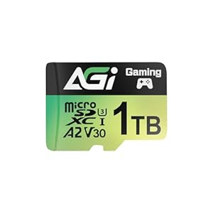 AGI TF138 Micro SD Karte 1TB Speicherkarte mit Adapter, MicroSDXC, UHS-I, A2, U3, V30, Lesegeschwindigkeit bis zu 170 MB/s für Drohne/DashCam/Kamera/Telef...