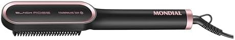 MONDIAL Escova Alisadora Black Rose, Preto/Rose, Bivolt - EA-07