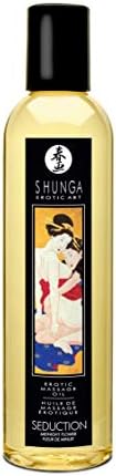 Shunga Erotic Massage Oil 8.0 Fluid Ounces (Asian Midnight Flower Seduction)