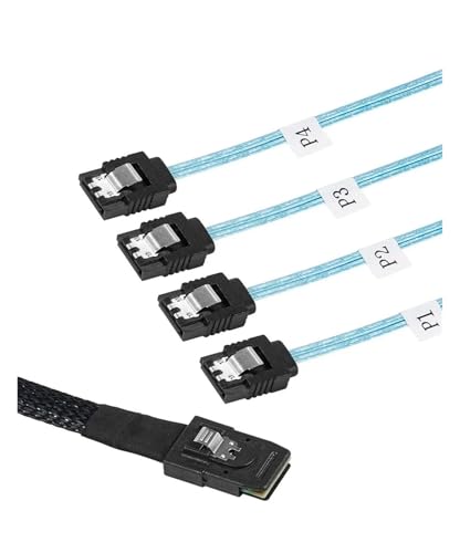 S/AS a SATA Adaptador Convertidor SFF-8087 a 4 SATA miniatura 5