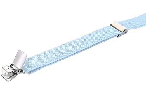 Deobox Suspenders For Men And Bow Tie Set Y Back Elastic Adjustable Light Blue 43 In #TOP3