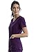 Cherokee Women's Medical Scrub Top Iflex V-Neck Knit Panel Top Plus Size CK605, 2XL, Eggplant