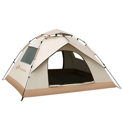 Barraca de Camping Automática para 2-3 Pessoas Impermeável, Anti-UV e Ventilada Portátil para Praia, Trekking e Pesca