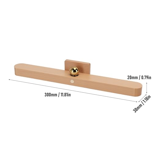 Luz de Espejo LED de Madera Recargable 800 MAh con Control Táctil para Baño 5
