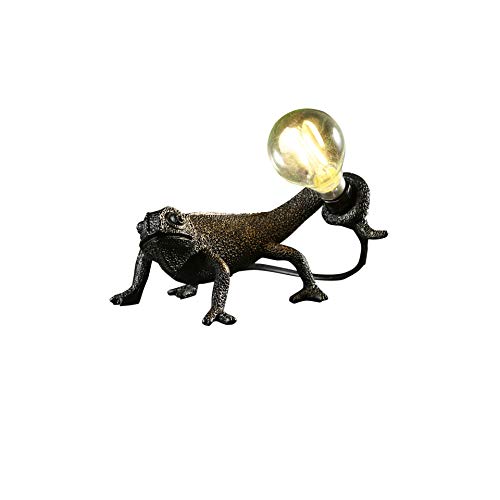 Image of MAYOLA Modern Chameleon Table Lamp,Desk lamp,Night Light,Wall Lamp, Resin Chameleon Lighting Fixture for Living Room, Bedroom, Office,Kids(Table Lamp, C-Black)