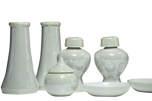 やまこう 希少■神棚用 陶器■神具セット 7点 真珠仕上げ■パールの輝き■土器■中〜大型の神棚に