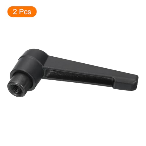 Image of uxcell 2Pcs M6 Adjustable Knobs Handle Female Thread Push Button Ratchet Quick Release Locking Rotating Bolt for Lathe Machinery, Black