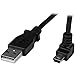 Price comparison product image StarTech.com 1m Mini USB Cable Cord - A to Up Angle Mini B - Up Angled Mini USB Cable - 1x USB A (M), 1x USB Mini B (M) - Black (USBAMB1MU)