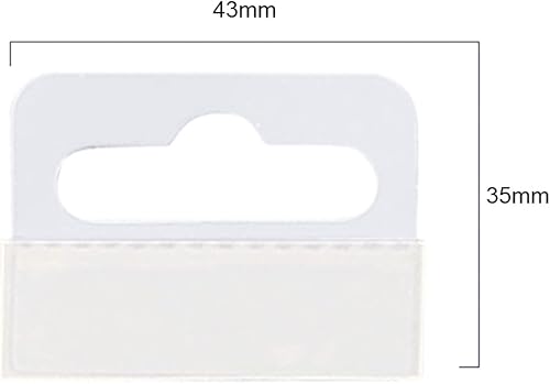 Miniatura 2 de Pestañas transparentes autoadhesivas para colgar, ganchos de plástico, pestañas de mano, ranura de agujero, pestaña plegable para tienda minorista