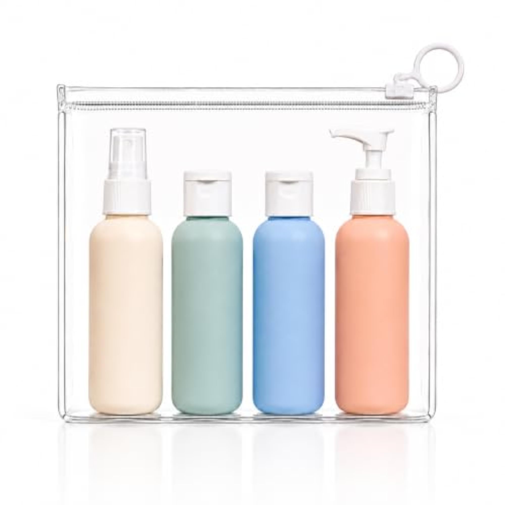 4-in-1 Travel Bottles, 60ml Silicone Set