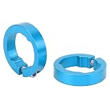 2 Stück Fahrradgriff-Klemmringe aus Aluminiumlegierung, schön und praktisch, mit Klemmverschluss für 22,2 mm Fahrradlenker (Blau)