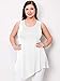Made By Johnny MBJ WT671 Womens Summer Sleeveless Irregular Handkerchie Hem Loose Tunic Tops Flowy Blouses Shirt XXL White
