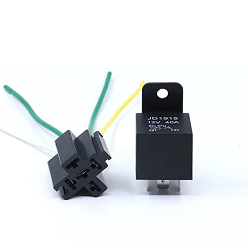 Relé automotriz 12V 40A enchufe 4 pines normalmente cerrado con cable 6
