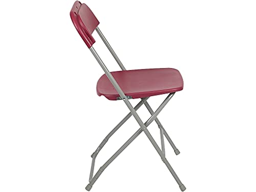 Image of Flash Furniture Hercules Series Plastic Folding Chair - Red - 2 Pack 650LB Weight Capacity Comfortable Event Chair - Lightweight Folding Chair