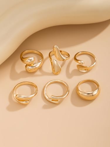 Image of Shining Diva Fashion Combo Set Gold and Silver Plated Rings for Women and Girls Stylish
