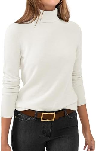 ANRABESS Womens Turtleneck Long Sleeve Sweater Tops Casual Soft K...