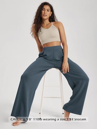 Image of ODODOS Modal Soft Wide Leg Pants for Women High Waist Casual Relaxed Pants with Pockets-27 /29 inch / 31 inch Inseam