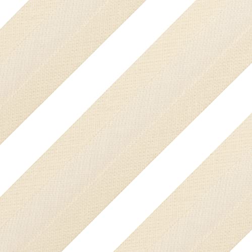 Realm Bias Binding Tape, Cotton, 1 Inch / 25mm - 5 Metres (Cream)
