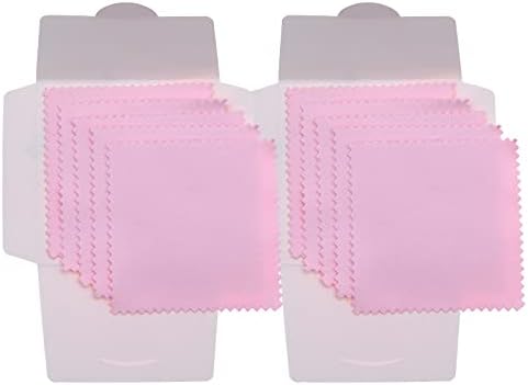 DBOO 10PCS Jewelry Cleaning Cloth Thicker Polishing Cloth 8 X 8 cm Cleaning Cloths Pearl Cleaner Cloth for Sterling Silver Gold Platinum Jewelry