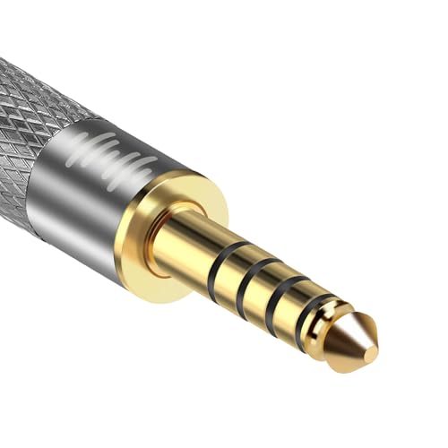 GEEKRIA 4.4mm to 3.5mm Balanced Headphones Adapter Converter for 3.5mm 4-Pole Cable to 4.4mm Player Device, Durable Aluminum Alloy Conversion Audio Plug, Gold Plated