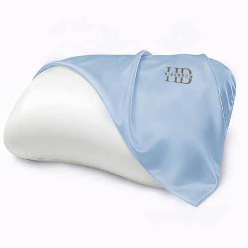 Image of HighBeds Cervical Neck Pillowcase - Blue-2-Pack