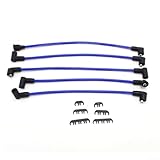 8mm Silicone High- Ignition Leads Set for Mini 850/1000/1275 Engines – Performance Double Spark Wires, Red & Blue, Compatible with Mini Car Ignition Systems(blue)