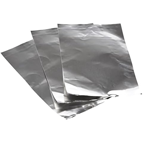 Rayher Silver Coloured Metallic Foil Sheets for Crafts, Set of Three Decorative Aluminium Sheets for Foil Embossing, 20x30cm, 2707022 Cover