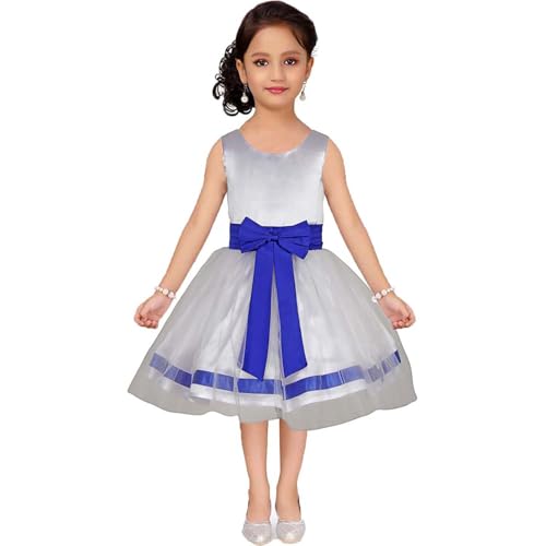Image of SOFYANA Girl's Satin A-Line Knee-Length Dress