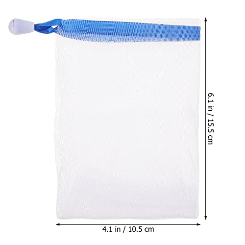 EXCEART 20Pcs Zeep Bubble Mesh Zakken Cleasing Melk Schuim Netto Zeep Saver Bag Met Trekkoorden Voor Badkamer Douche… - Image 3