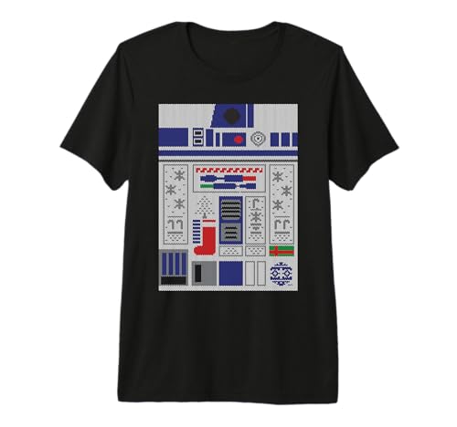T-shirt premium Star Wars R2-D2 pull de Noël en coton de qualité supérieure