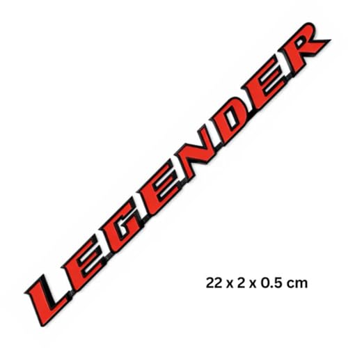 Image of KMH Premium Legender 3D Car Emblem Sticker | Stylish Brand Logo Badge | Waterproof Racing & Sports Decal for Car Exterior & Accessories | Red with Black, Small Size - Pack of 1