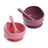 teanpoon Silicone Suction Baby Bowl Set | Non-Slip Design | Prevents Spills | BPA-Free | Easy Scoopi