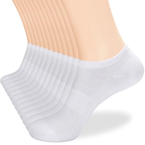 Image of inhees 8 /12Pairs Ankle Socks Women's and Men Thin Athletic Running Cotton Low Cut No Show Socks