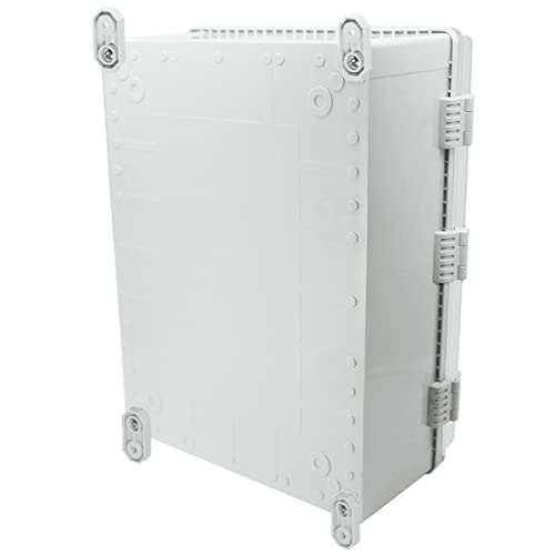 Zulkit Junction Box Abs Plastic Waterproof Ip65 Electrical Boxes Hinged Shell Outdoor Universal Project Enclosure With Mounting Plate And Wall Brackets Grey 19.7X15.7X7.9Inch(500X400X200Mm) #TOP3