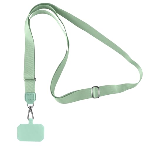 Cordino per Cellulare Telefono Universale Tracolla Regolabile Rimovibile Collana Collo Catena Laccio per e Patch per Maggior Parte Smartphone IPhone Samsung Xiaomi Verde