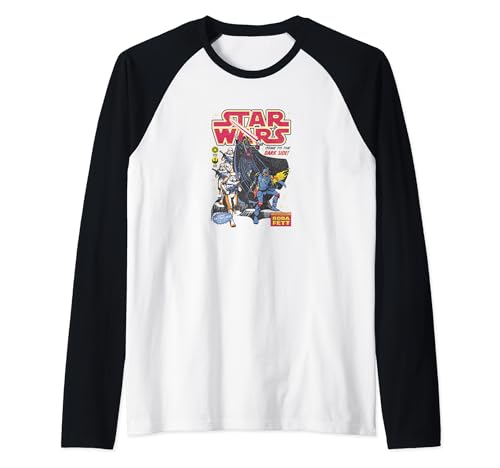 T-shirt raglan Star Wars imprimé bande dessinée rétro Dark Side