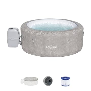 black inflatable hot tub