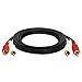 Cmple - 2 RCA Male to 2 RCA Male Stereo Audio Cable - Double RCA Stereo Cable/Cord - Gold Plated for Home Theater, HDTV, AV Receivers, Amplifiers, Gaming Consoles, Hi-Fi Systems, RCA Cable - 12 FT