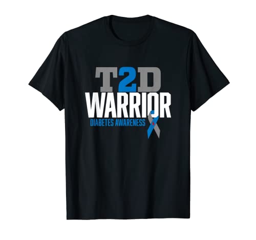 Koszulka dla diabetyków T2D Warrior typu 2. Świadomość cukrzycy