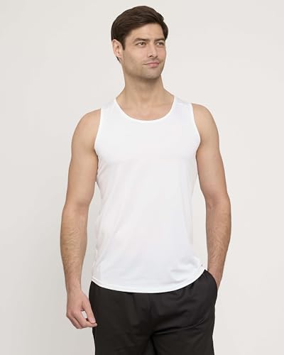 Real Essentials 5 Pack: Men's Dry-Fit Muscle Tank Top Sleeveless Shirts Workout Tees Athletic Gym (Big & Tall Available)2