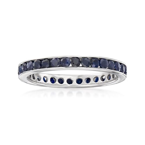 Ross-Simons 1.30 ct. t.w. Sapphire Eternity Band in Sterling Silver