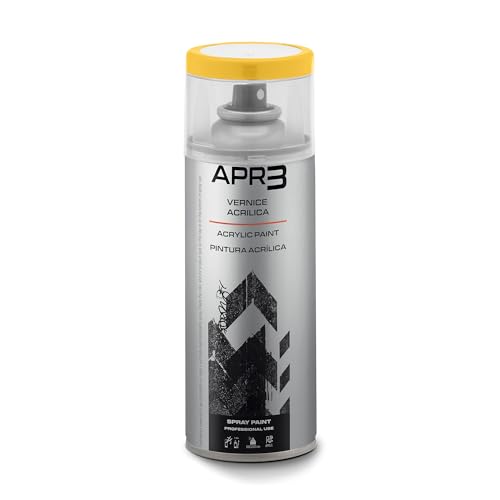 APR3 - S4001023 Vernis peinture Acrylique Multi-Usage, Couleur Jaune Trafic RAL 1023, Aérosol En Fer-Blanc Recyclable de 400 ml