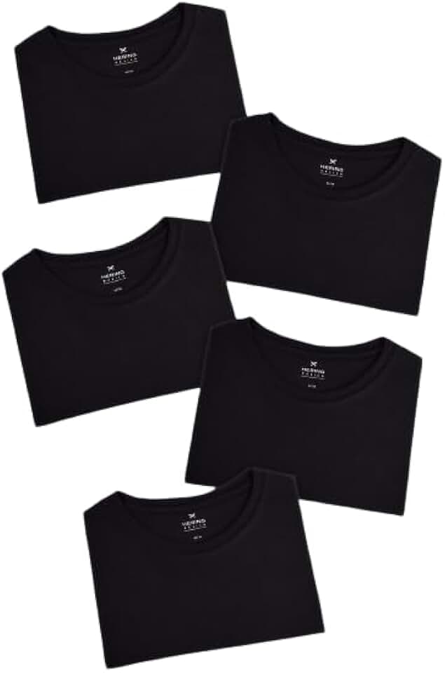 Kit 5 Camisetas Masculinas Básicas Slim