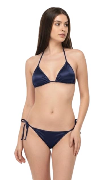 Lingerie Set Luxurious Satin Comfort Flattering Fit | Navy Blue | XL-image-34