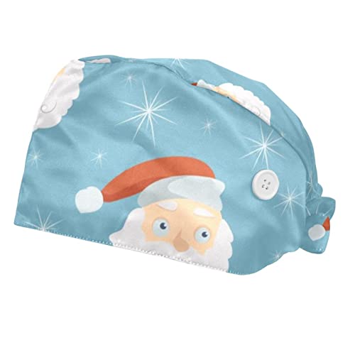 Chapeau de travail Noël pour homme et femme calot de cuisine ajustable lot de 2