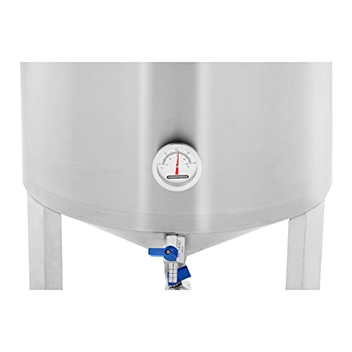 Royal Catering RCBM-60CF Cuve De Fermentation Fermenteur Bi?re Inox Conique (60l, Plage de température : 0-40 °C, Thermom?tre : °C / °F, Double syst?me de d'évacuation) - Image 3