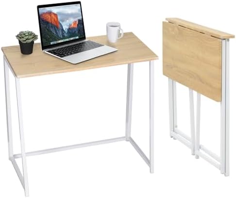 Bureau D'ordinateur 80 Cm Blanc - Table Simple Avec Pieds Réglables Pour Petits Espaces - 2