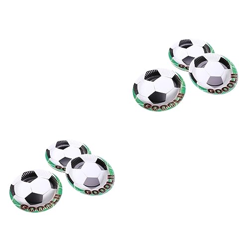 KALLORY 40 Pçs Pratos De Papel Festa Cm Prato De Bolo Aniversário Futebol Decoração Bandeja Padrão D